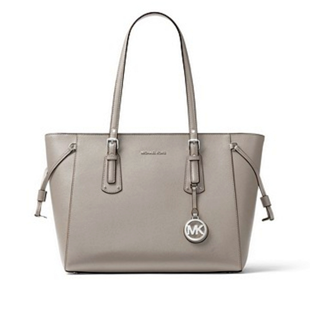 MICHAEL KORS. Voyager Medium Crossgrain Leather Tote Bag